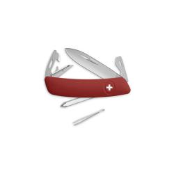 Couteau suisse Swiza D04 Allmatt plaquettes synth&eacute;tiques - Rouge