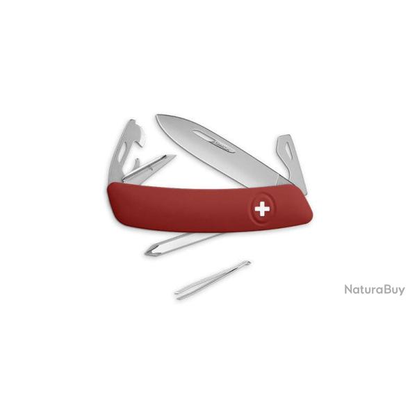 Couteau suisse Swiza D04 Allmatt plaquettes synth�tiques - Rouge