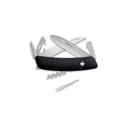 Couteau suisse Swiza D05 Allmatt plaquettes synth&eacute;tiques - Noir