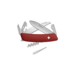 Couteau suisse Swiza D05 Allmatt plaquettes synth&eacute;tiques - Rouge