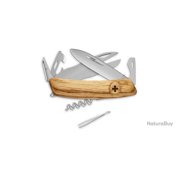 Couteau suisse Swiza D07 Allmatt plaquettes bois 8 outils - Ch�ne