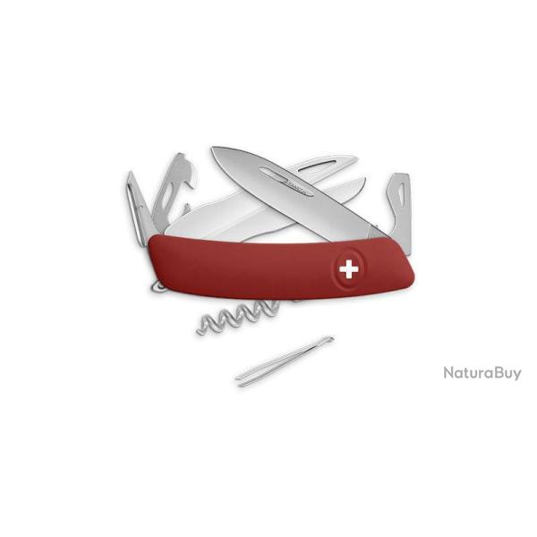 Couteau suisse Swiza D07 Allmatt plaquettes synth�tiques - Rouge