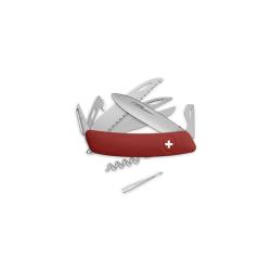 Couteau suisse Swiza D09 Allmatt synth&eacute;tique 9 outils scie - Rouge