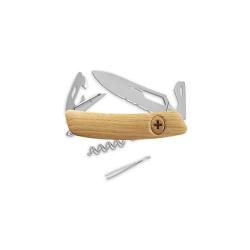 Couteau suisse Swiza SH03 Allmatt bois ouverture une main - Ch&ecirc;ne