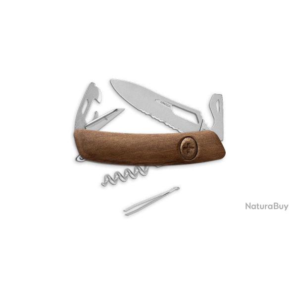 Couteau suisse Swiza SH03 Allmatt bois ouverture une main - Noyer