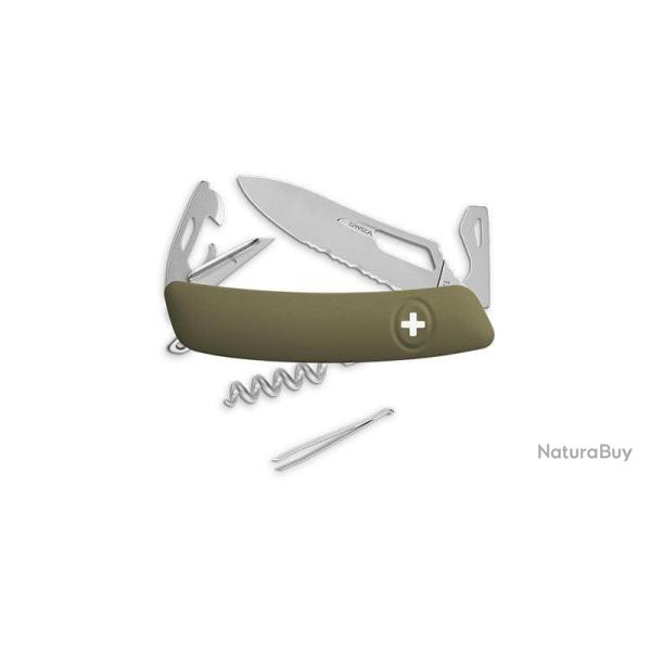 Couteau suisse Swiza SH03 Allmatt synth�tique ouverture - Vert olive