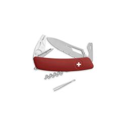 Couteau suisse Swiza SH03 tire-tique Allmatt synth&eacute;tique - Rouge
