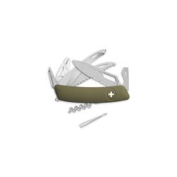 Couteau suisse Swiza SH09 Hunter scie &agrave; bois et tire-tique - Vert olive