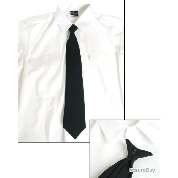 Cravate de service Mil-Tec SEC en polyester avec pince - Noir