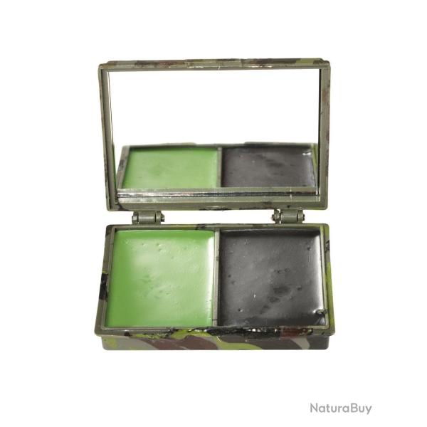 Cr�me de camouflage Mil-Tec deux teintes 26 ml en bo�tier - Woodland