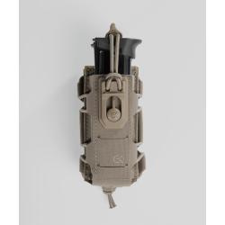 Double porte-chargeur 9 mm GK Dutycall superpos&eacute; sur platine - Coyote