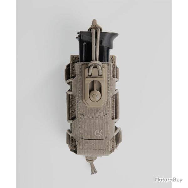 Double porte-chargeur 9 mm GK Dutycall superpos� sur platine - Coyote