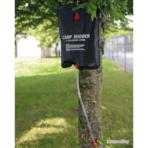 Douche solaire Mil-Tec 20 litres en PVC avec tuyau flexible - Autre