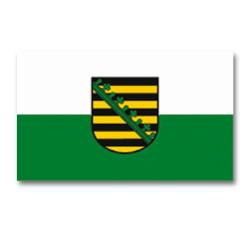 Drapeau du Land de Saxe Mil-Tec en polyester 90 x 150 cm - Autre