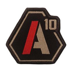 Ecusson A10 Equipment SIGNATURE logo brod&eacute; - Logo Tan/rouge