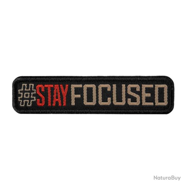 Ecusson A10 Equipment SIGNATURE Stay Focused brod� - Logo Tan/rouge
