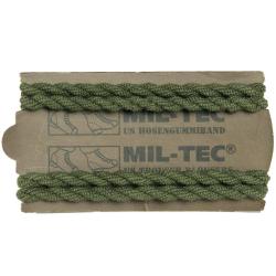 &Eacute;lastiques de pantalon type US Mil-Tec en polyester &agrave; crochets - Vert olive