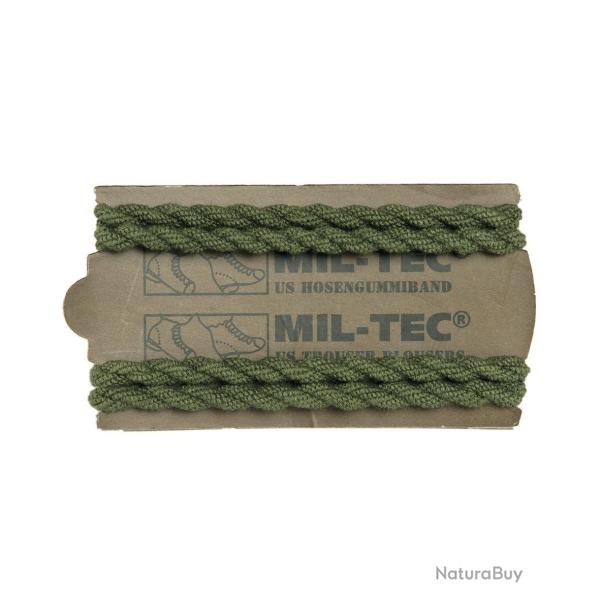 �lastiques de pantalon type US Mil-Tec en polyester � crochets - Vert olive