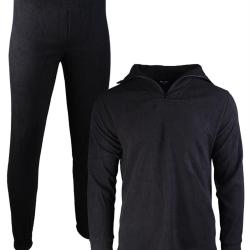 Ensemble sous-couche thermor&eacute;gulatrice Mil-Tec Thermofleece - Noir / 3XL
