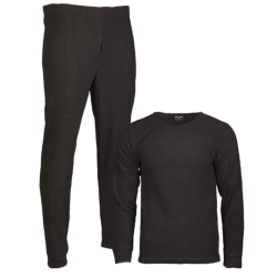 Ensemble thermique Mil-Tec en polaire polyester anti-peluchage - Noir / L