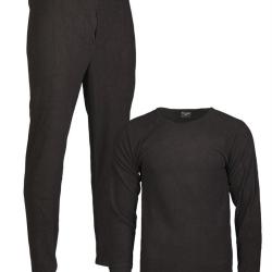 Ensemble thermique Mil-Tec en polaire polyester anti-peluchage - Noir / 3XL
