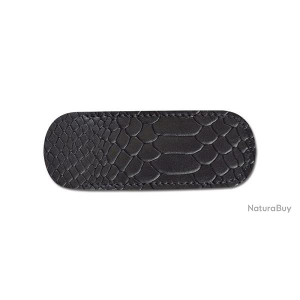 Etui couteau Pielcu �tui fleur de cuir serpent - Noir