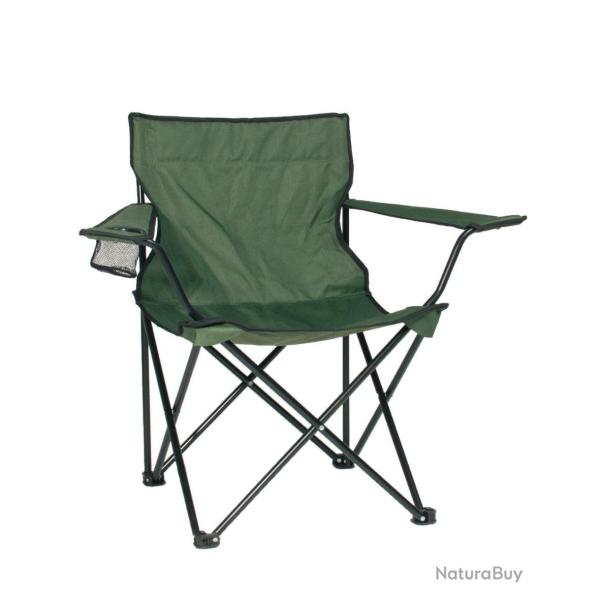 Fauteuil de camp pliant Mil-Tec en acier et polyester Oxford - Vert olive