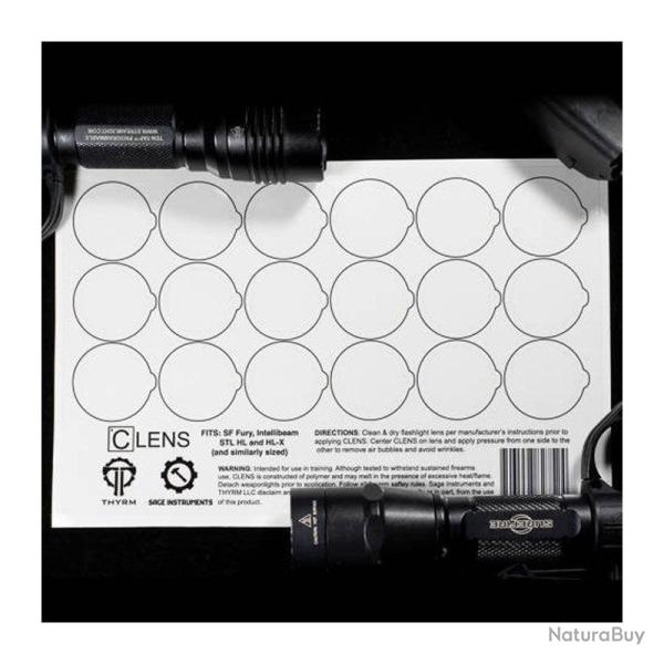 Feuille de 18 protections de lentille Thyrm CLENS en polym�re - Autre / S