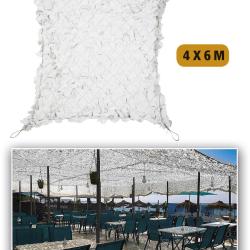 Filet de camouflage et d'ombrage Mil-Tec Shadow Sail 4 x 6 m - Blanc