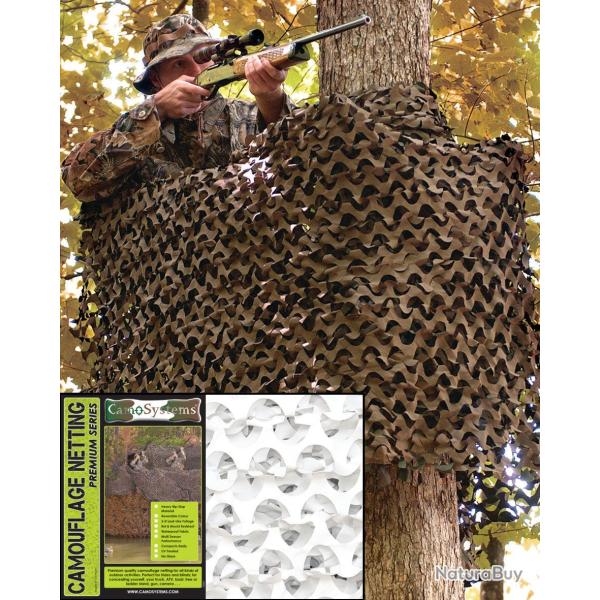 Filet de camouflage Mil-Tec Basic 3 x 6 m en polyester enduit - Blanc