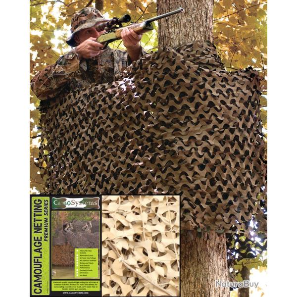 Filet de camouflage Mil-Tec Basic 3 x 6 m en polyester enduit - Desert Camo
