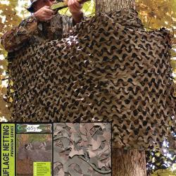 Filet de camouflage Mil-Tec Basic 3 x 6 m en polyester enduit - Woodland