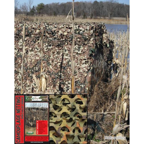 Filet de camouflage Mil-Tec Basic Light 2,2 x 3 m en polyester - Flecktarn