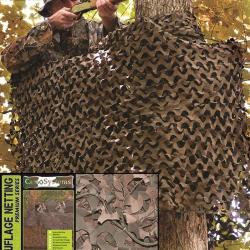 Filet de camouflage Mil-Tec Basic Mil 3 x 3 m en polyester - Woodland