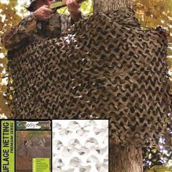 Filet de camouflage Mil-Tec Basic Mil 3 x 3 m en polyester - Blanc