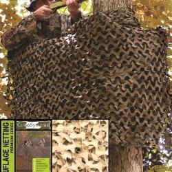 Filet de camouflage Mil-Tec Basic Mil 3 x 3 m en polyester - Desert Camo