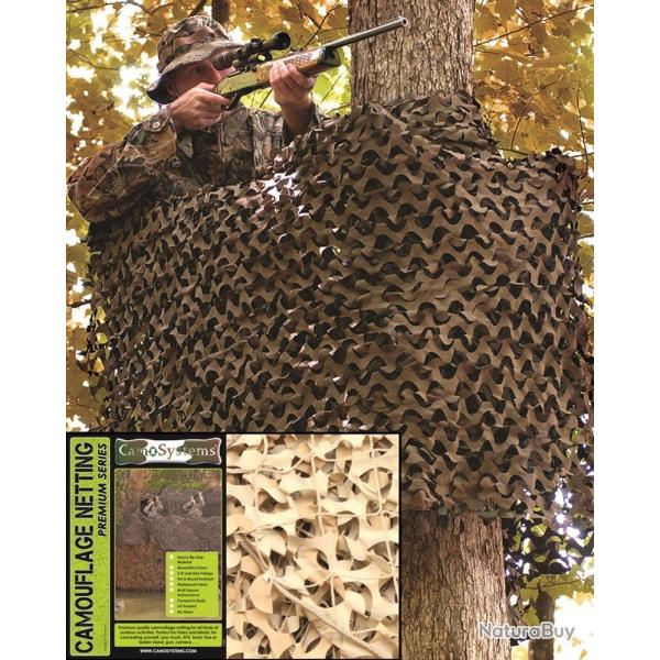 Filet de camouflage Mil-Tec Basic Mil 3 x 3 m en polyester - Desert Camo