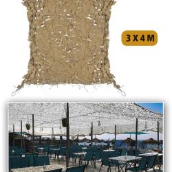 Filet de camouflage Mil-Tec Shadow Sail 3 x 4 m en polyester - Desert Camo