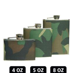 Flasque de poche Mil-Tec en acier inoxydable 220 ml - Woodland / 8