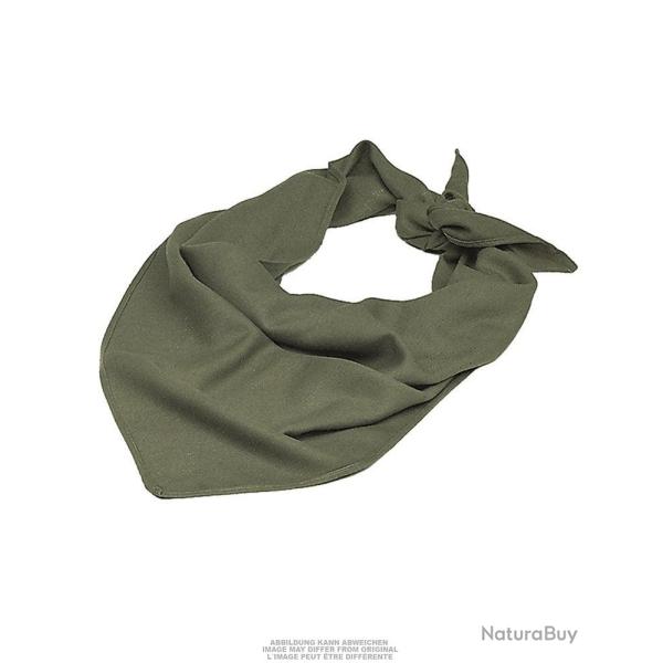 Foulard triangulaire de la Bundeswehr en pur d'occasion, lot de 20 - Vert olive