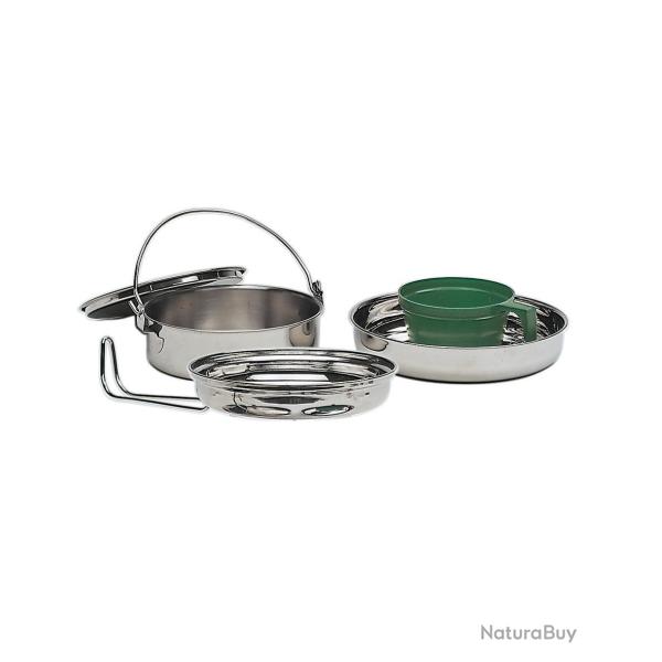 Gamelle Mil-Tec kit de cuisson 1 personne en acier inoxydable - Autre