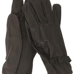 Gants &agrave; doigts en cuir type am&eacute;ricain de l'arm&eacute;e belge, stock - Noir