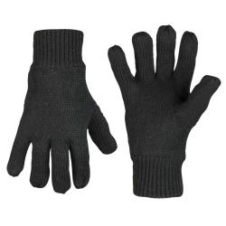 Gants d'hiver Mil-Tec en maille acrylique doubl&eacute;s Thinsulate - Noir
