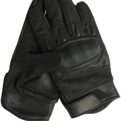 Gants d'intervention Mil-Tec en aramide Nomex et cuir - Noir / S