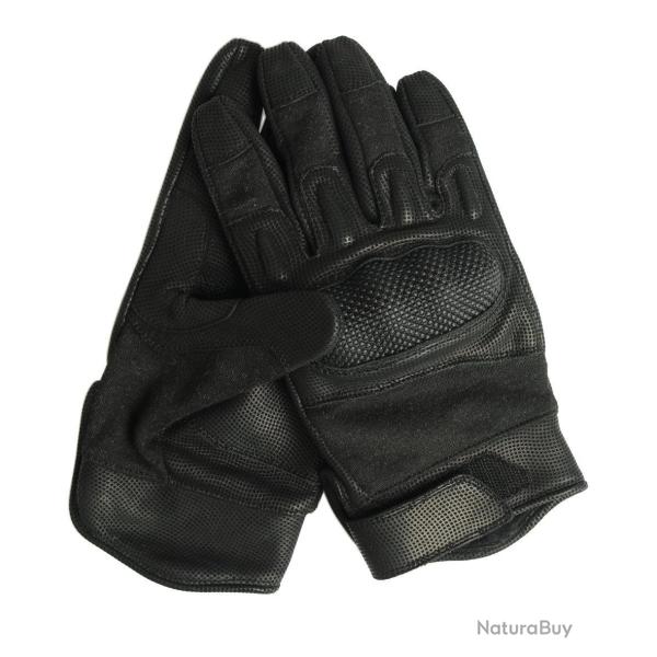 Gants d'intervention Mil-Tec en aramide Nomex et cuir - Noir / XL