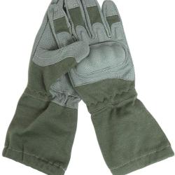 Gants d'intervention Mil-Tec en cuir et aramide Nomex - Foliage Green / L