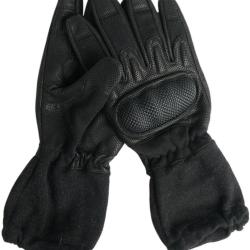 Gants d'intervention Mil-Tec en cuir et aramide Nomex - Noir / S
