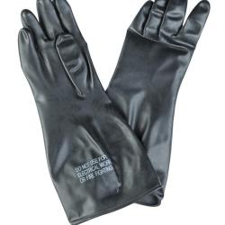 Gants en caoutchouc d'occasion - Noir