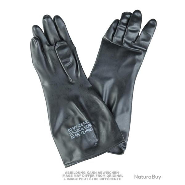 Gants en caoutchouc d'occasion - Noir