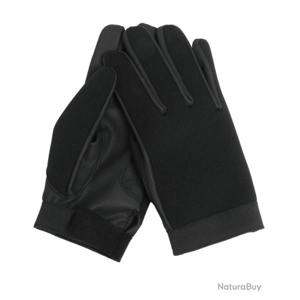 Gants longs Mil-Tec en n�opr�ne avec paume enduite et poignet - Noir / S